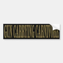 Gun Carrying Carnivore Bumper Sticker