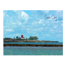 Gun Cay Bahamas Lighthouse Postcard