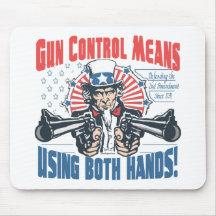 Gun Control Means Using Both Hands Pro Gun Gear Mouse Pads