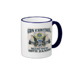 Gun Control: Using Both Hands Gun-Toting Eagle Coffee Mugs