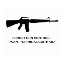 gun criminal control post cards