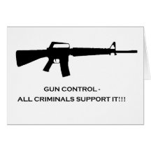 gun criminals greeting cards