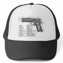 Gun Diagram Trucker Hat