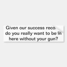 GUN FREE ZONE ACCESSORY STICKER 4 BUMPER STICKER