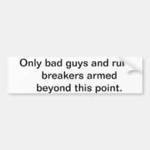 GUN FREE ZONE ACCESSORY STICKER BUMPER STICKERS