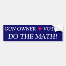 GUN OWNER + VOTER! BUMPER STICKER