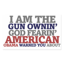 Gun Ownin' God Fearing American Sticker