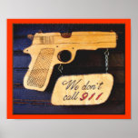 Gun Poster Sign
