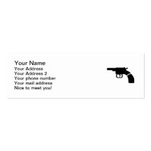Gun revolver business cards
