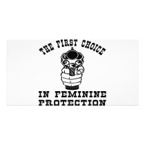 Gun The First Choice In Feminine Protection Photo Card