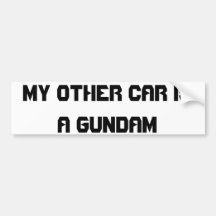 gundam bumper stickers