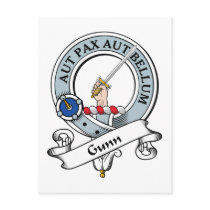 Gunn Clan Badge Post Card