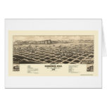 Gunnison, CO Panoramic Map - 1882 Greeting Card