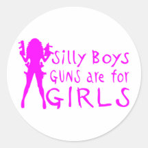 GUNS ARE FOR GIRLS STICKER