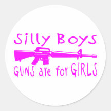 GUNS ARE FOR GIRLS STICKERS
