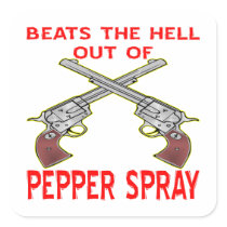 Guns Beat The Hell Out Of Pepper Spray Sticker
