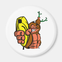 GUNS DON'T KILL PEOPLE, BANANAS DO - LIGHT FRIDGE MAGNET
