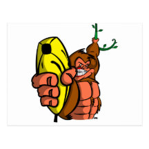 GUNS DON'T KILL PEOPLE, BANANAS DO - LIGHT POST CARDS