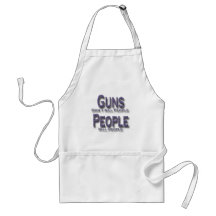 Guns Don't Kill People Kill People purple Apron