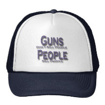 Guns Don't Kill People Kill People purple Trucker Hat