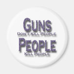 Guns Don't Kill People Kill People purple Refrigerator Magnet