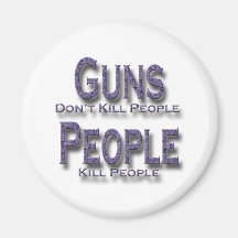 Guns Don't Kill People Kill People purple Refrigerator Magnet