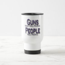 Guns Don't Kill People Kill People purple Mugs