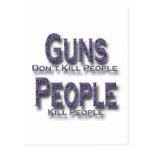 Guns Don't Kill People Kill People purple Post Cards