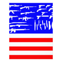 Guns Flag Personalized Letterhead