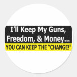 Guns, Freedom, and Money Sticker