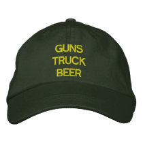 Guns Truck Beer Embroidered Hat