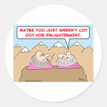gurus smoking enlightenment round sticker