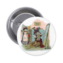 Gussied Up Cat Preens in Mirror Pin