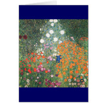Gustav Klimt Blumengarten Card