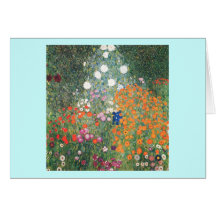 Gustav Klimt Blumengarten Greeting Card