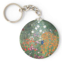 Gustav Klimt Blumengarten Key Chain