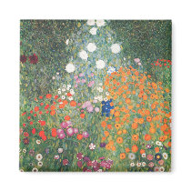 Gustav Klimt Blumengarten Magnet