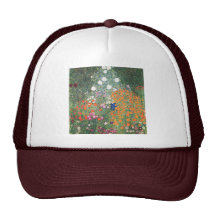 Gustav Klimt Blumengarten Mesh Hats