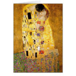 Gustav Klimt la carte de note de baiser