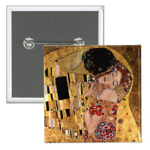 Gustav Klimt : Le baiser (détail) Badge