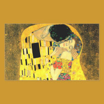 Gustav Klimt - le baiser Stiker autocollants