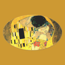 Gustav Klimt - l'ovale Stiker de baiser autocollants