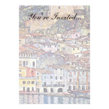 Gustav Klimt - Malcesine at Lake Garda Custom Announcements