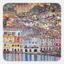 Gustav Klimt - Malcesine au policier de lac Adhésifs