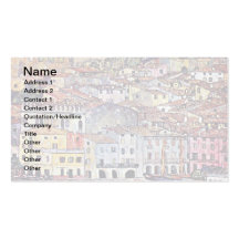 Gustav Klimt - Malcesine au policier de lac Modèle De Carte De Visite
