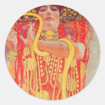 Gustav Klimt - Medizin Round Sticker
