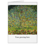 Gustav Klimt painting art nouveau The Apple Tree Card