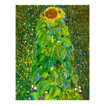 Gustav Klimt Sunflower Invitations