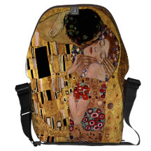 Gustav Klimt: The Kiss (Detail) Courier Bags