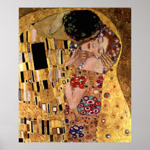Gustav Klimt: The Kiss (Detail) Print